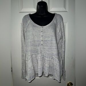 Free People We The Free Coastline Peplum Long Sleeve Thermal